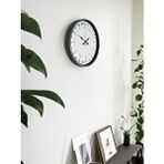 Platin 36 Cm Gri 24 Saat Göstergeli Özel Tasarım Duvar Saati Gümüş