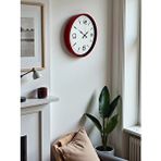 Platin 36 Cm Kırmızı Modern Dekoratif Duvar Saati