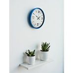 Platin 36 Cm Mavi Dekoratif Duvar Saati