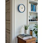 Platin 36 Cm Mavi Sade Dekoratif Duvar Saati