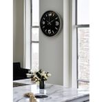Platin 36 Cm Modern Dekoratif Duvar Saati Gümüş