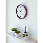 Platin 36 Cm Mor Dekoratif Duvar Saati