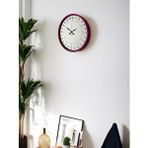 Platin 36 Cm Pembe 24 Saat Göstergeli Özel Tasarım Duvar Saati