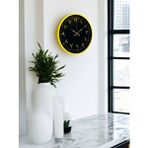 Platin 36 Cm Sarı Dekoratif Arapça Rakamlı Duvar Saati