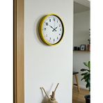 Platin 36 Cm Sarı Modern Dekoratif Duvar Saati