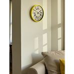 Platin 36 Cm Sarı Retro Duvar Saati