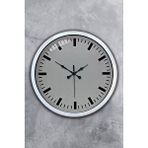 Platin 40 Cm Beyaz Metal Sade Duvar Saati