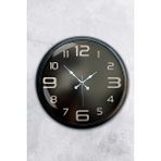 Platin 40 Cm Siyah Metal Modern Duvar Saati