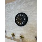 Platin 40 Cm Siyah Metal Siyah Kadran Duvar Saati
