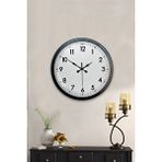 Platin 40 Cm Siyah Metal Standart Duvar Saati