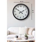 Platin 60 Cm Siyah Dekoratif Metal Duvar Saati