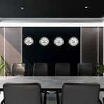 Platin Antique Time Eskitme 4’lü Metal 36 Cm Dünya Duvar Saatleri Kahverengi