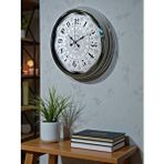 Platin Asil Motif Krom 40 Cm Metal Duvar Saati Gümüş