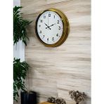 Platin Classic White Gold 40 Cm Metal Duvar Saati Altın
