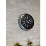 Platin Dark Elegance 40 Cm Metal Krom Duvar Saati Gümüş
