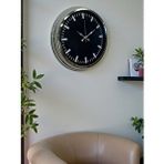 Platin Elegance 40 Cm Metal Dekoratif Duvar Saati Gümüş