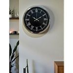 Platin Elegance 40 Cm Metal Krom Duvar Saati Gümüş