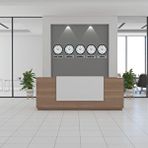 Platin Elegant Siyah 36 Cm 5 Li Tabelalı Dünya Saatleri