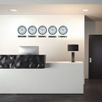 Platin Elite Blue 36 Cm Tabelalı 5’li Dünya Saatleri Mavi