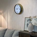 Platin Elite Gold 40 Cm Metal Duvar Saati Altın