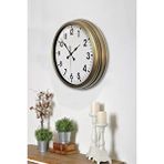 Platin Eskitme Standart 40 Cm Metal Klasik Duvar Saati Kahverengi