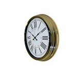 Platin Gold 40 Cm Metal Roma Rakamlı Duvar Saati Altın