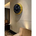 Platin Gold Cumhuriyet Mirası 40 Cm Metal Duvar Saati Altın