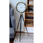 Platin Gold Göz Alıcı Tripod Ayaklı Duvar Saati Altın