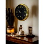 Platin Gold Modern Rakamlı 40 Cm Metal Duvar Saati Altın