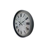Platin Gri 36 Cm Atlas Modern Tasarım Duvar Saati Gümüş