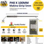 Platin Hırdavat Elektrikli Vidalama Ucu, Seri Imalat Vidalam Ucu ( 10ADET ) - R5 PH 0X100MM