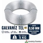 Platin Hırdavat Galvaniz Tel - 0,5MM 5KG