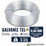 Platin Hırdavat Galvaniz Tel - 0,6MM 5KG