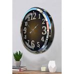 Platin Krom Işıltılı Zaman 52 Cm Metal Duvar Saati Gümüş