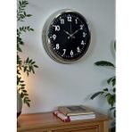Platin Modern 40 Cm Metal Krom Standart Duvar Saati Gümüş