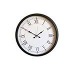 Platin Modern 52 Cm Black ve White Roma Rakamlı Metal Duvar Saati Siyah