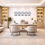 Platin Modern Mor 36 Cm 5 Li Tabealalı Dünya Saatleri