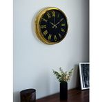 Platin Noble Gold Black 40 Cm Metal Duvar Saati Altın