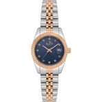 Platin Pierre HDS-PL-1150LA-E3 Minimal Kadın Kol Saati - Gümüş - Rose Gold - Lacivert