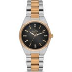 Platin Pierre HDS-PL-1180LA-E1 Kadın Kol Saati - Gümüş - Rose Gold - Siyah