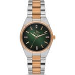 Platin Pierre HDS-PL-1180LA-E10 Kadın Kol Saati - Gümüş - Rose Gold - Yeşil