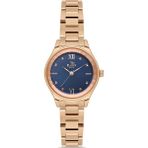 Platin Pierre HDS-PL-1240LA-C3 Kadın Kol Saati - Rose Gold - Lacivert