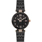 Platin Pierre HDS-PL-1245LA-R2 Kadın Kol Saati - Siyah - Rose - Gold
