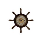 Platin Retro Kavelalı Dümen Duvar Saati Ceviz