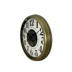 Platin Retro Prime Classic 60 Cm Çarklı Duvar Saati Kahverengi