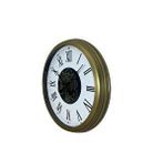 Platin Roma Elegance Eskitme 60 Cm Çarklı Duvar Saati Kahverengi
