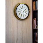 Platin Royal Gold 40 Cm Metal Duvar Saati Altın