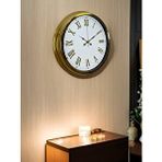Platin Royal White Gold 40 Cm Metal Duvar Saati Altın