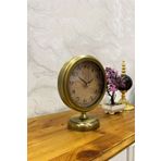 Platin Saat 25X20 Cm Eskitme Metal Masa Saati Masa Dekorasyonu Ev Ofis Masa Aksesuarı