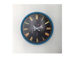 Platin Saat Turkuaz Poligon Ahşap 36 cm Duvar Saati